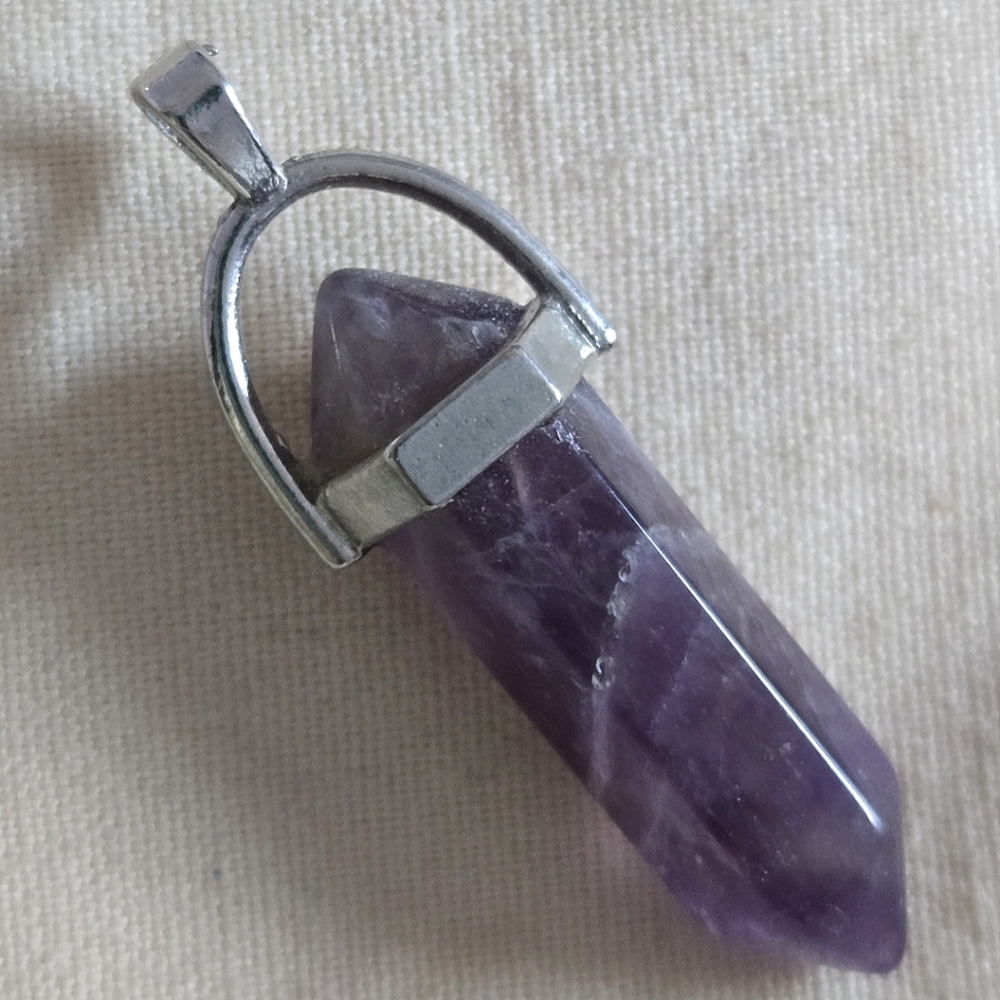 Amethyst Crystal Point Pendant